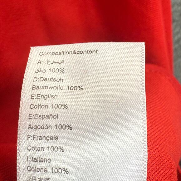 Tusuo Men's Polo Size Large Chicago USA Embroidered Red - Picture 5 of 6